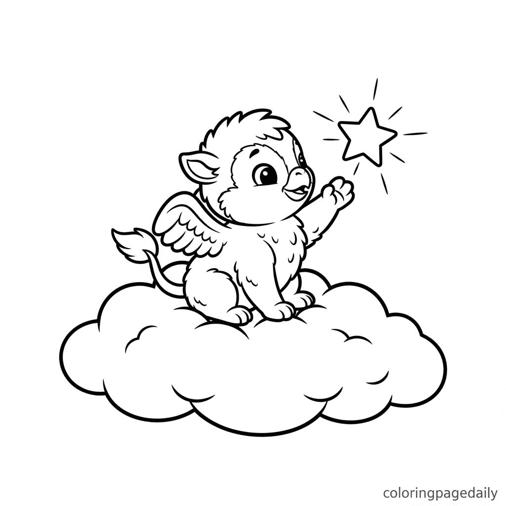Griffin on a Fluffy Cloud