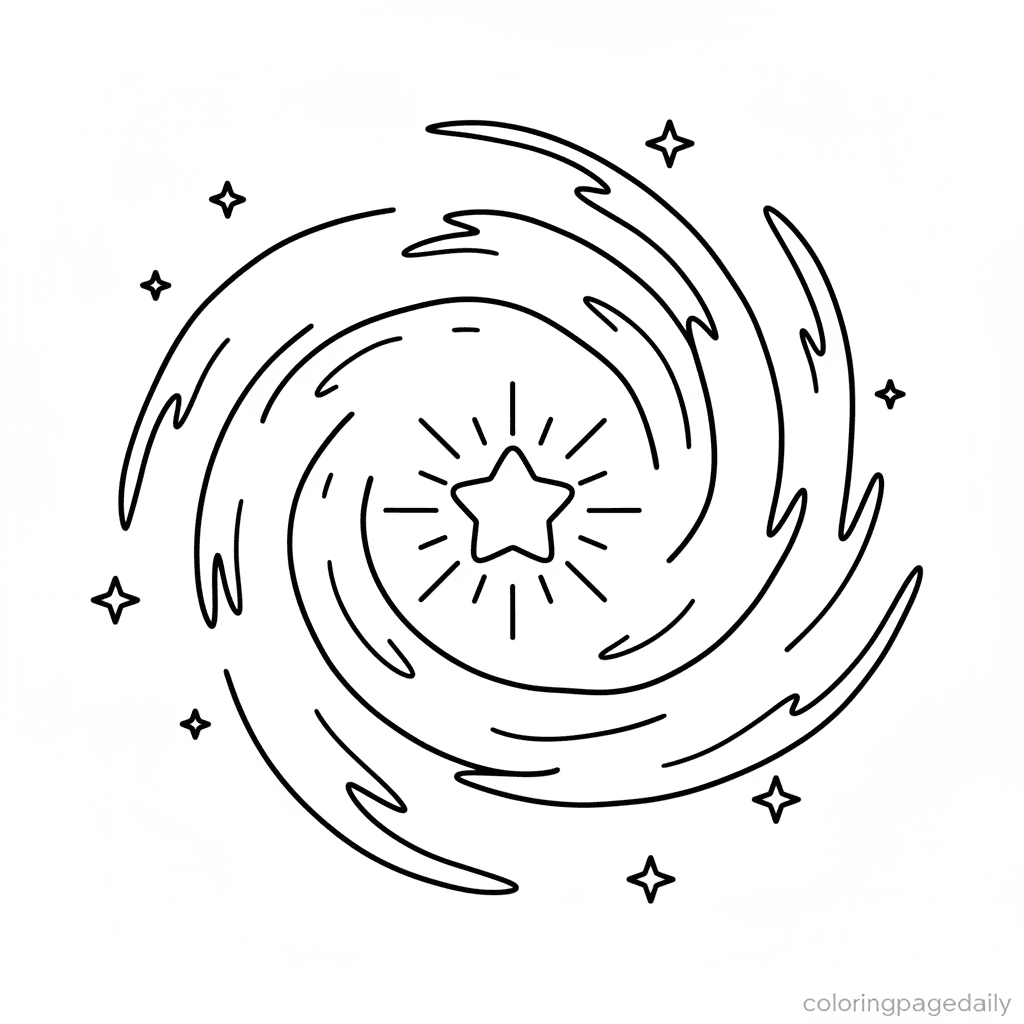 The Nebula Nursery - Daily printable coloring page in Kids - Space category