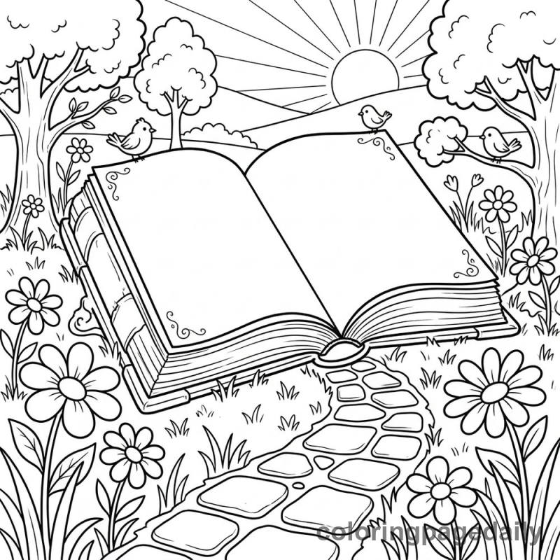 A Path into the Storybook - Colored reference example