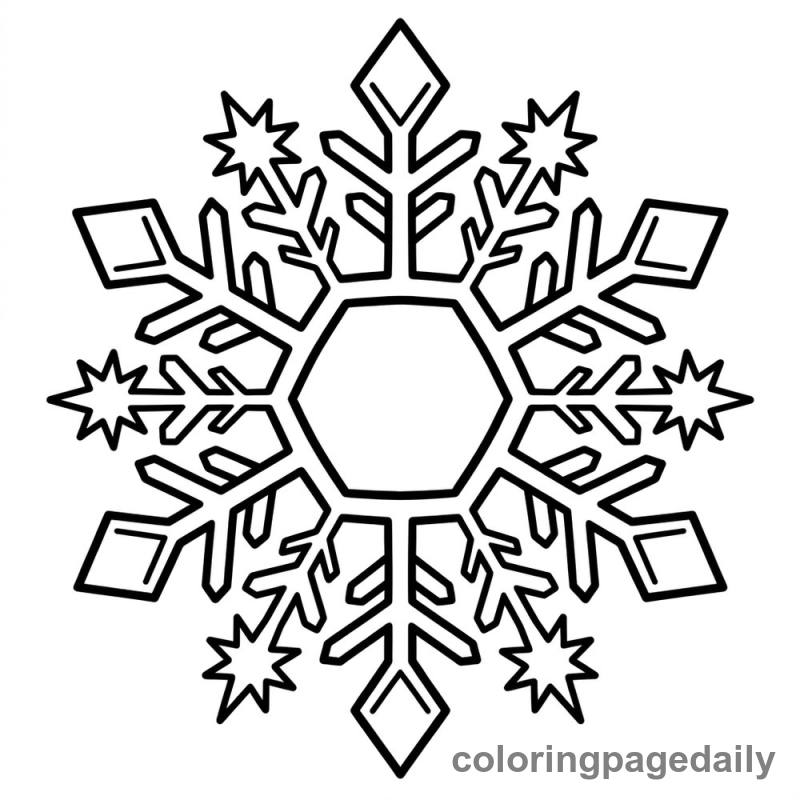 A Perfect and Unique Snowflake - Colored reference example