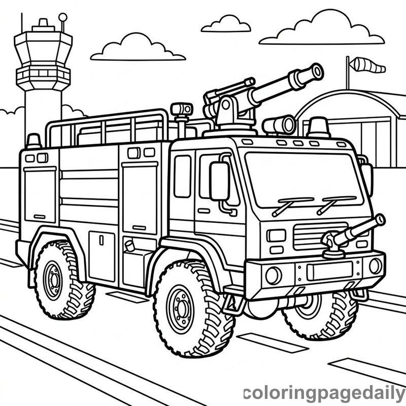 Airport Fire Rescue Truck - Colored reference example