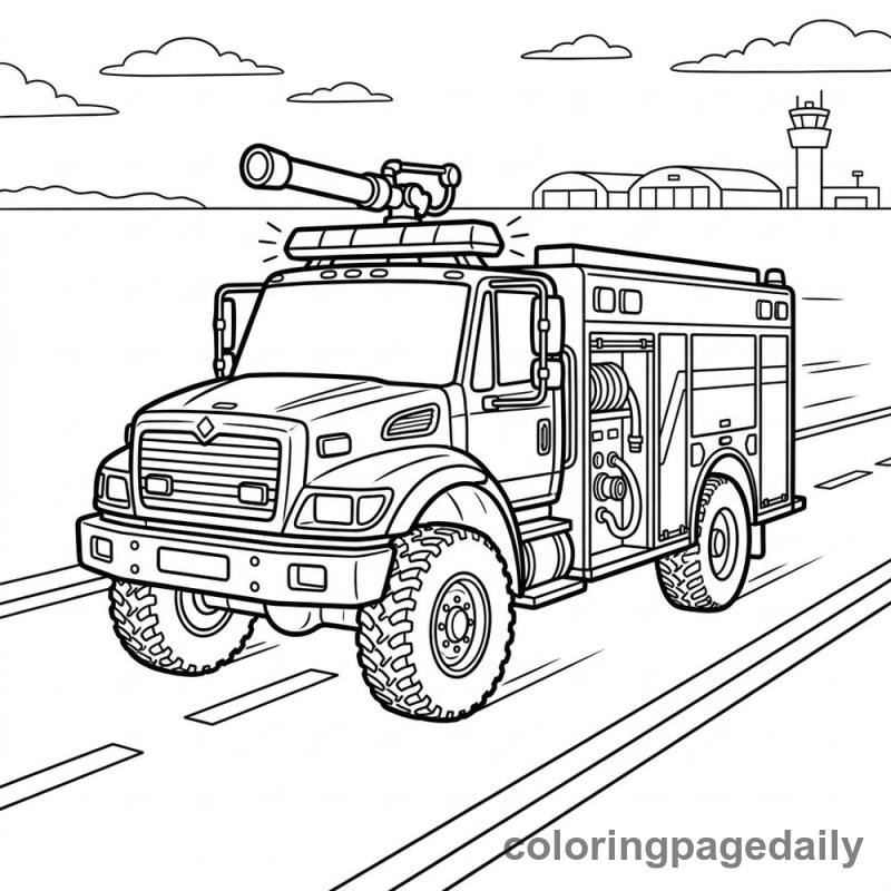 Airport Fire Rescue Truck - Colored reference example