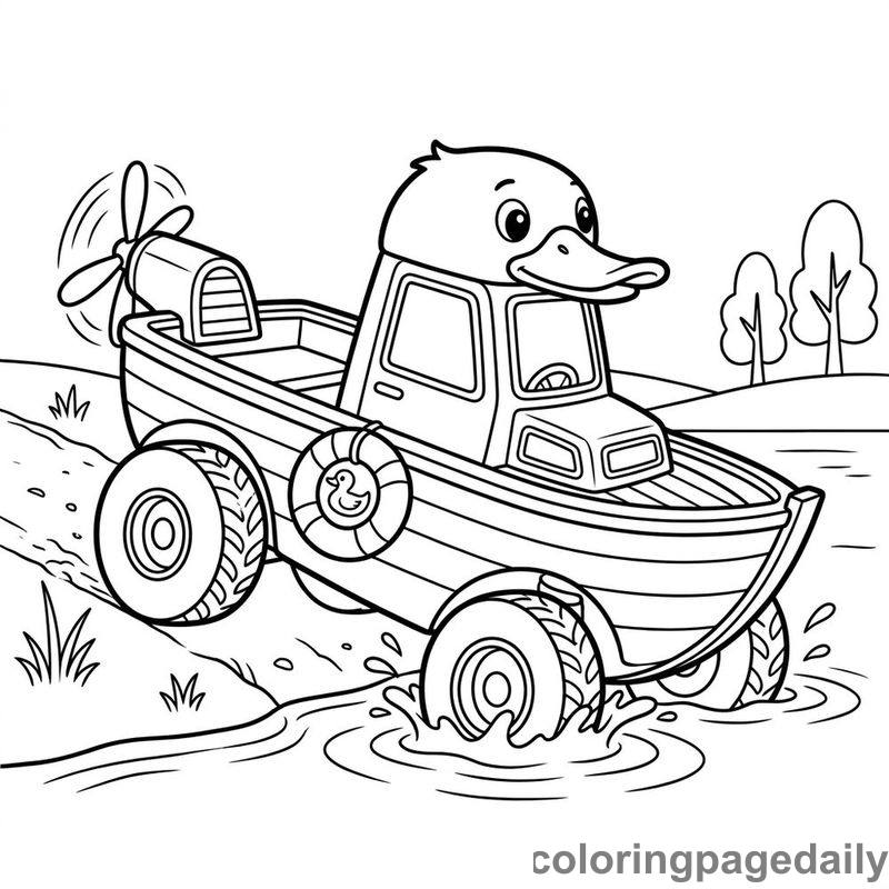 Amphibious Duck Boat - Colored reference example
