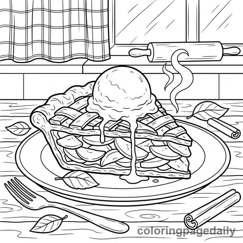 Apple Pie a la Mode - Colored reference example