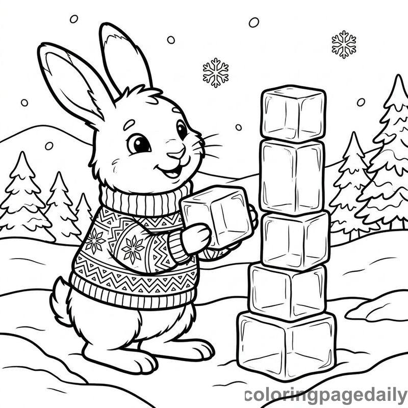 Arctic Hare Ice Tower - Colored reference example