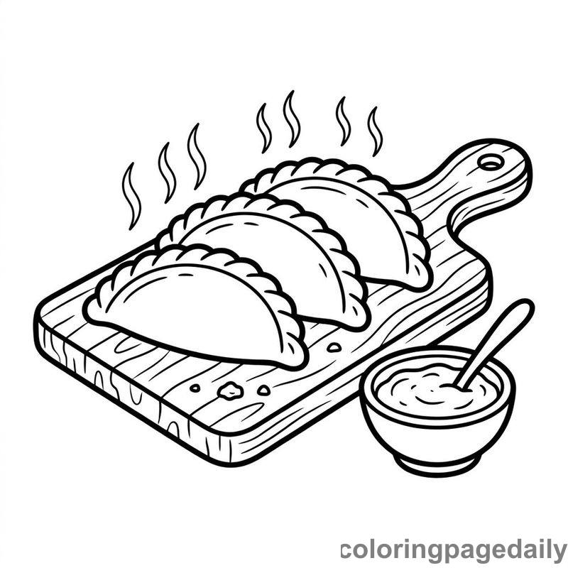 Argentine Empanadas On Board - Colored reference example
