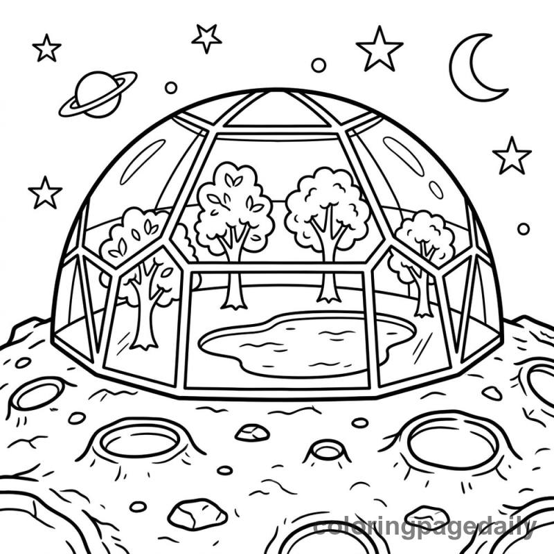 Asteroid Garden Dome - Colored reference example