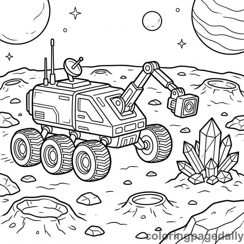 Asteroid Exploration Rover - Colored reference example