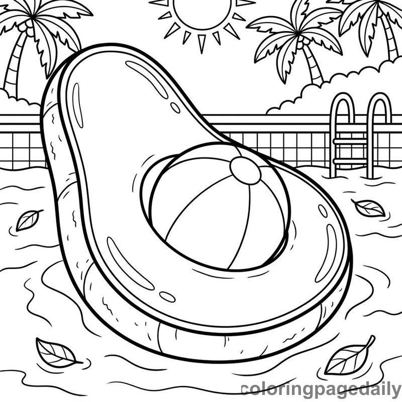 Avocado Pool Float Relaxation - Colored reference example