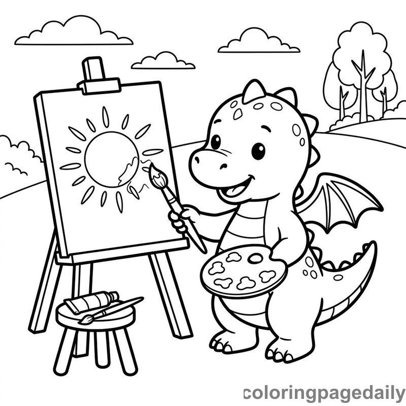 Baby Dragon Artist - Colored reference example