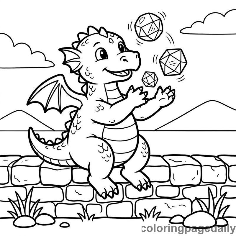 Baby Dragon Juggling Crystals - Colored reference example