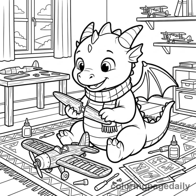 Baby Dragon Model Airplane - Colored reference example