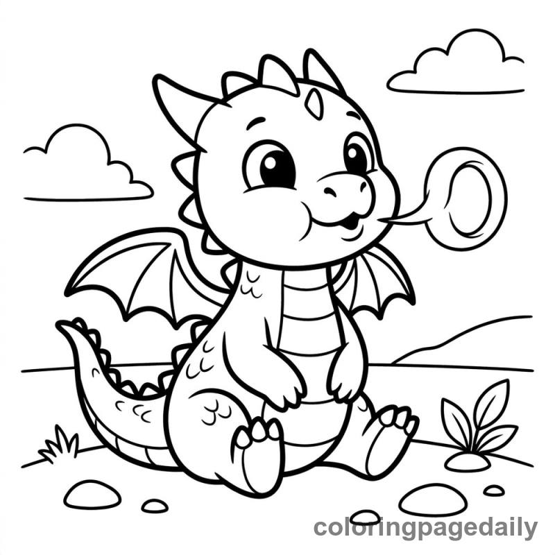 The Little Dragon's Smoke Ring - Colored reference example