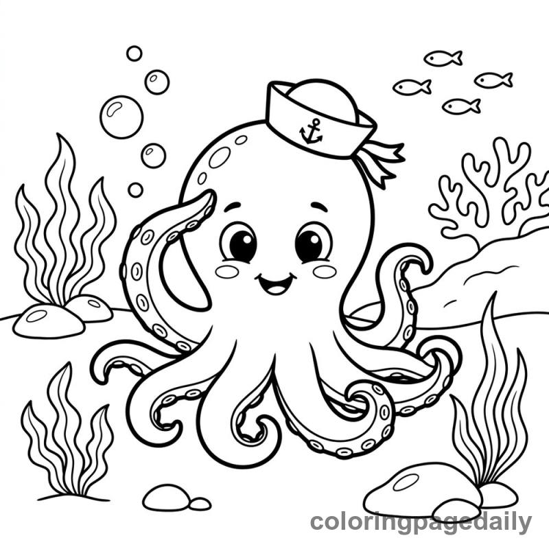 Baby Kraken Sailor - Colored reference example