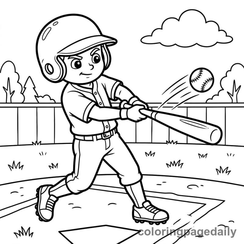 Baseball Batter Swing - Colored reference example