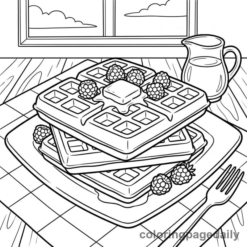 Belgian Waffle Stack - Colored reference example