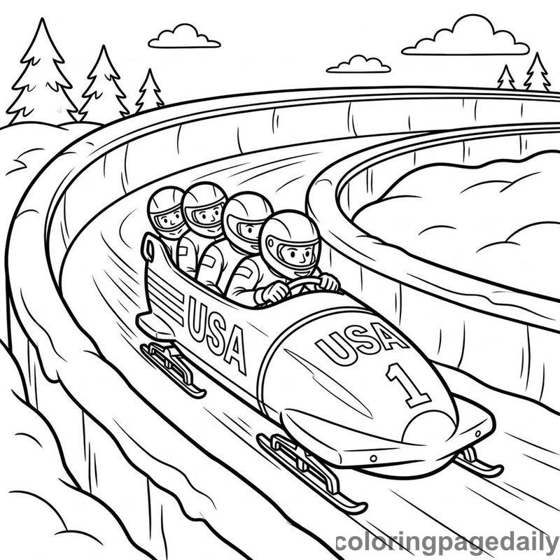 Bobsled Team Racing - Colored reference example