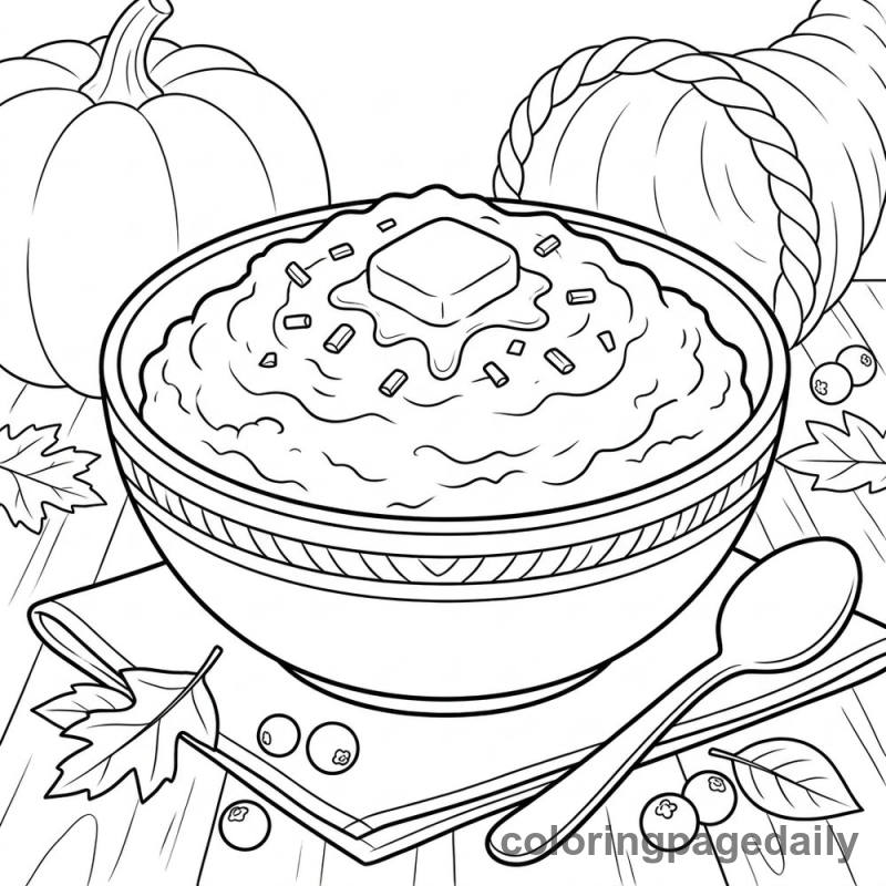Bowl of Mashed Potatoes - Colored reference example