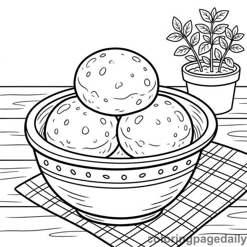 Brazilian Pão De Queijo - Colored reference example