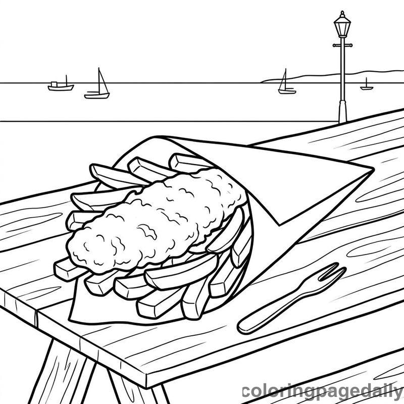 British Fish And Chips - Colored reference example