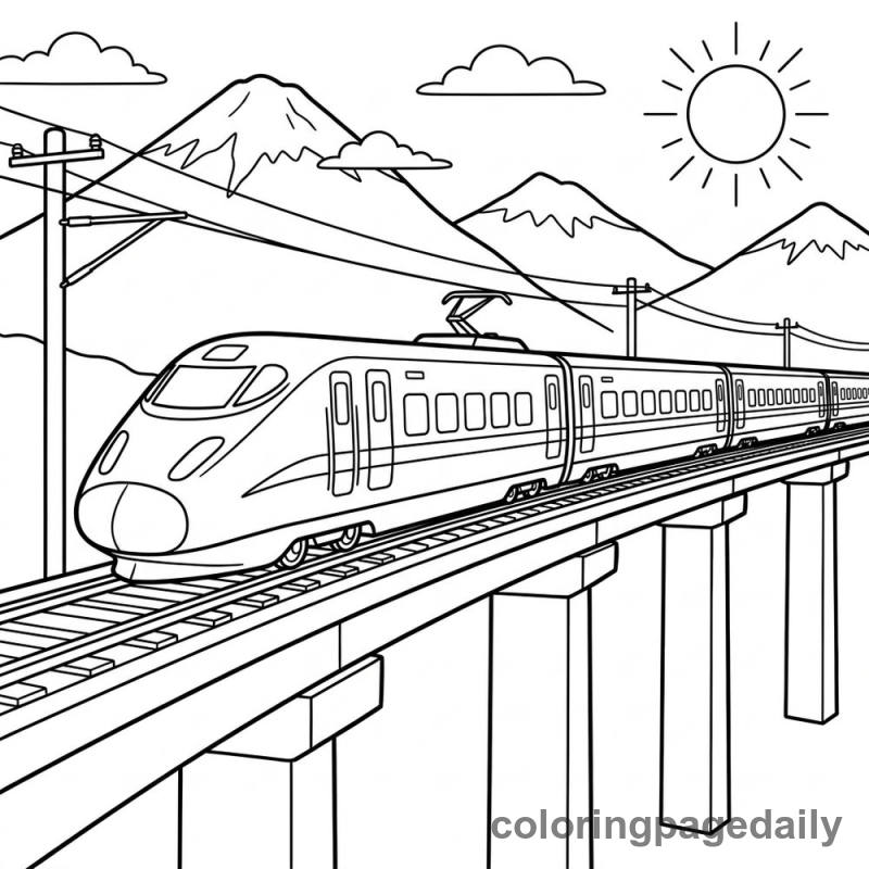 Bullet Train Journey - Colored reference example
