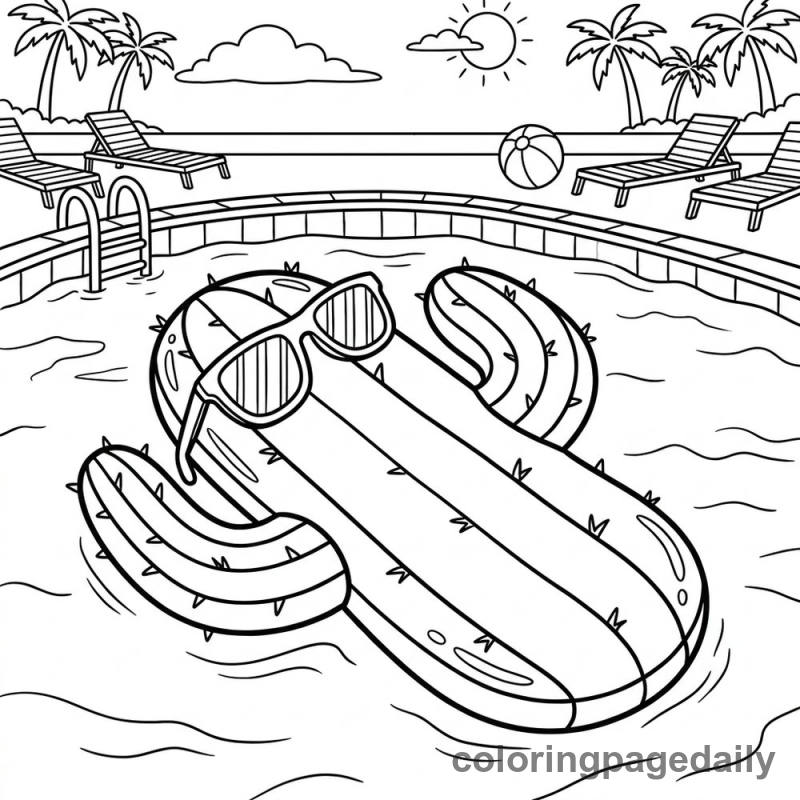 Cactus Pool Float Relaxation - Colored reference example