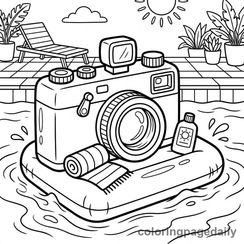 Camera Pool Float Relaxation - Colored reference example