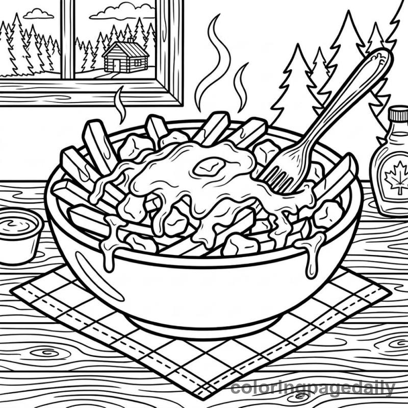 Canadian Poutine Bowl - Colored reference example