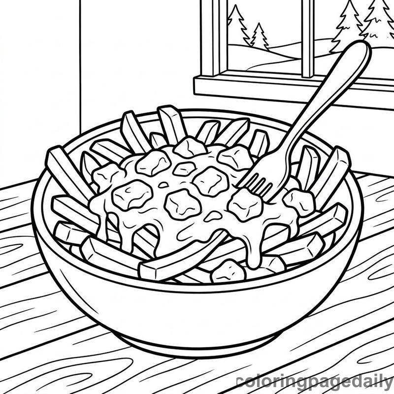 Canadian Poutine Bowl - Colored reference example
