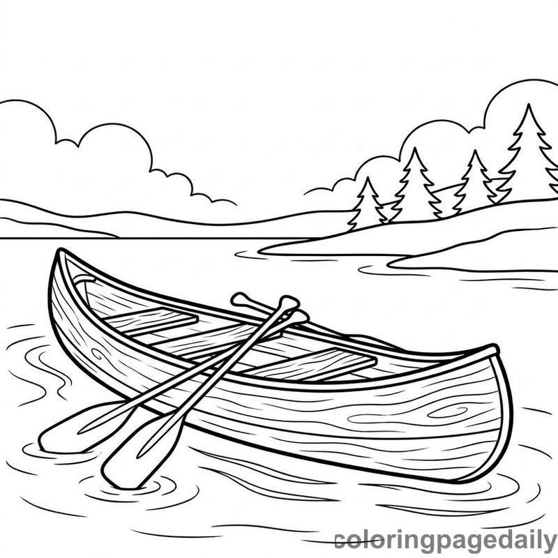 Canoe Floating Lake - Colored reference example