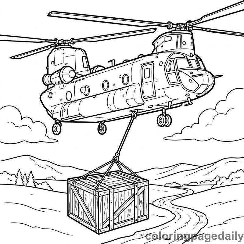 Cargo Helicopter Mission - Colored reference example