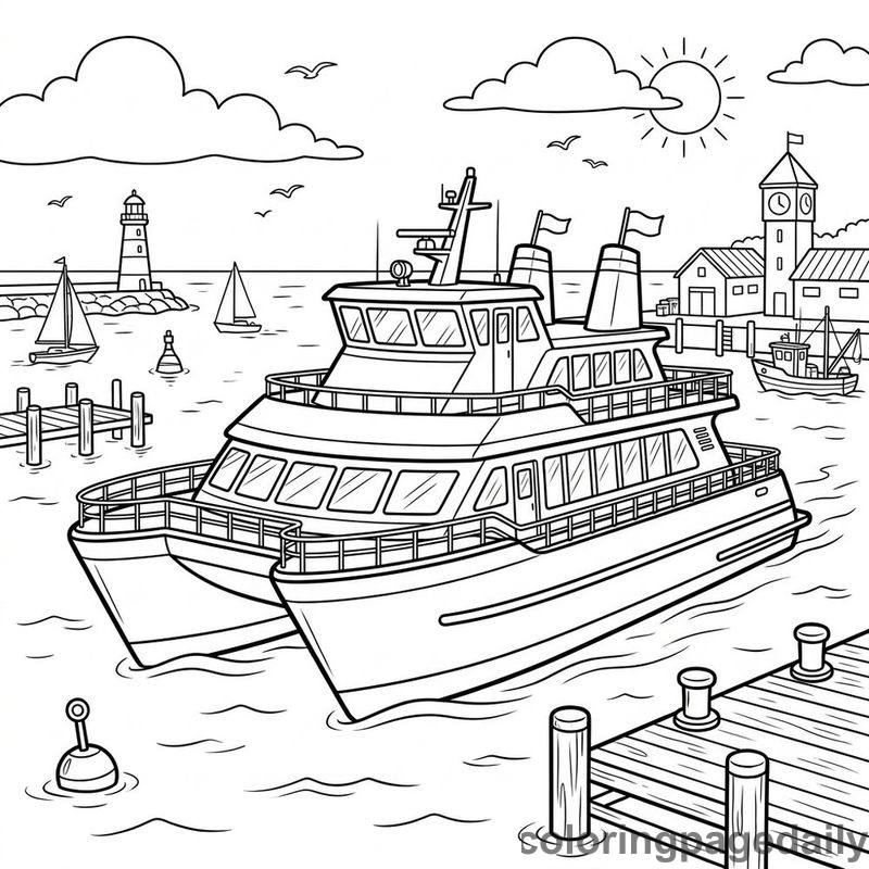 Catamaran Passenger Ferry - Colored reference example