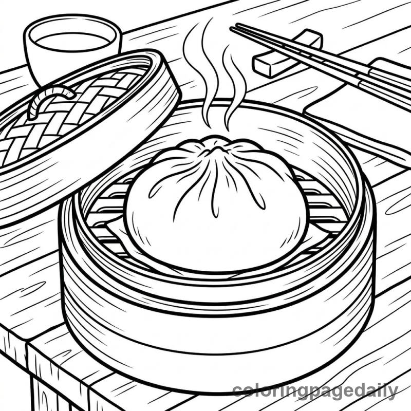 Steamy Bao Bun - Colored reference example
