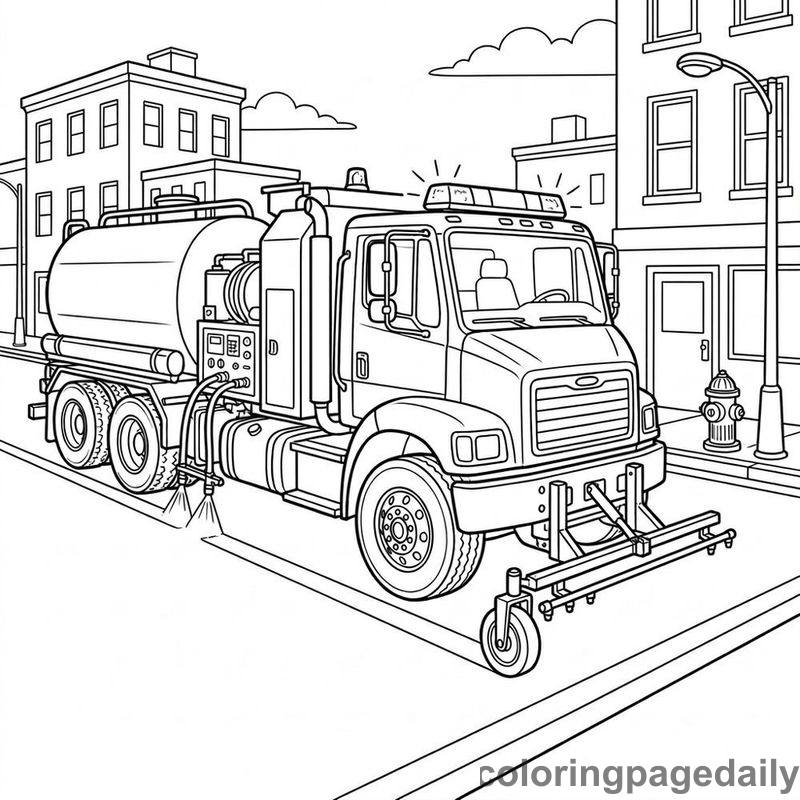 City Line Painting Truck - Colored reference example