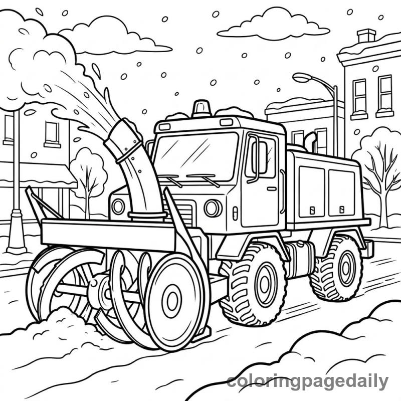 City Snowblower Truck - Colored reference example