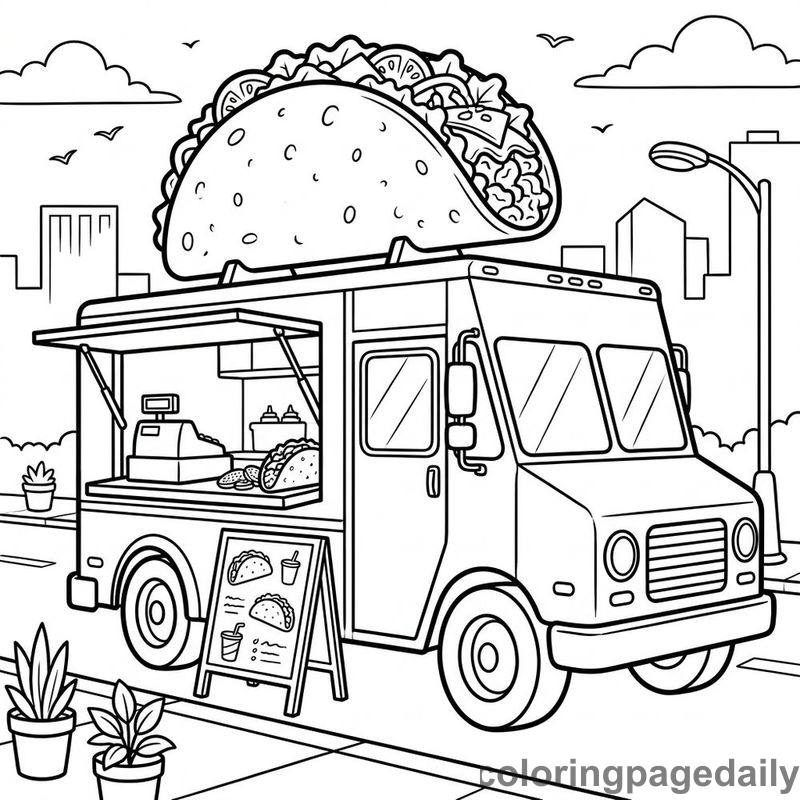 City Taco Food Truck - Colored reference example