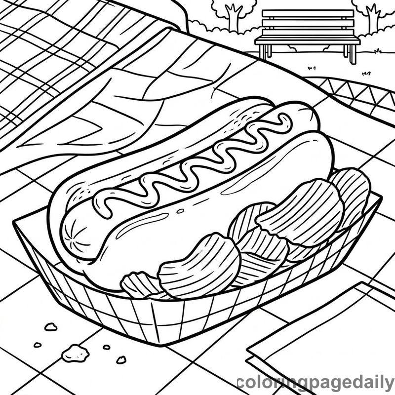 Classic American Hot Dog - Colored reference example