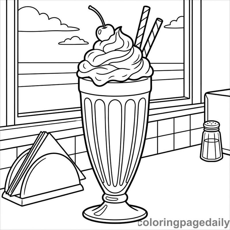 Classic American Milkshake - Colored reference example