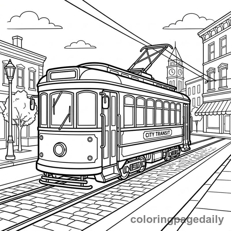 Classic City Streetcar Cruising - Colored reference example