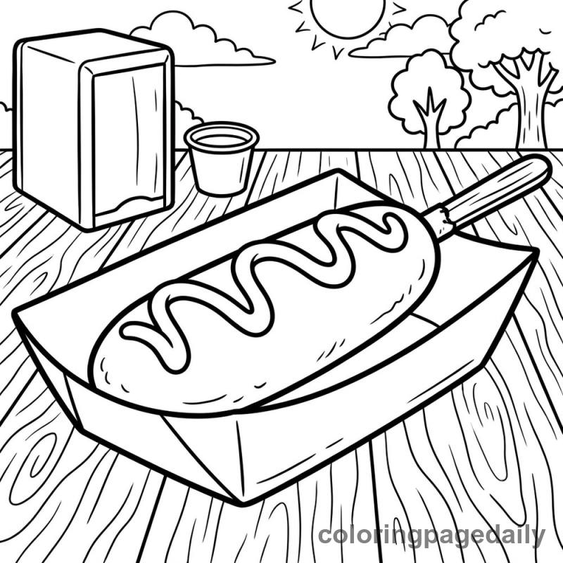 Classic Corn Dog - Colored reference example