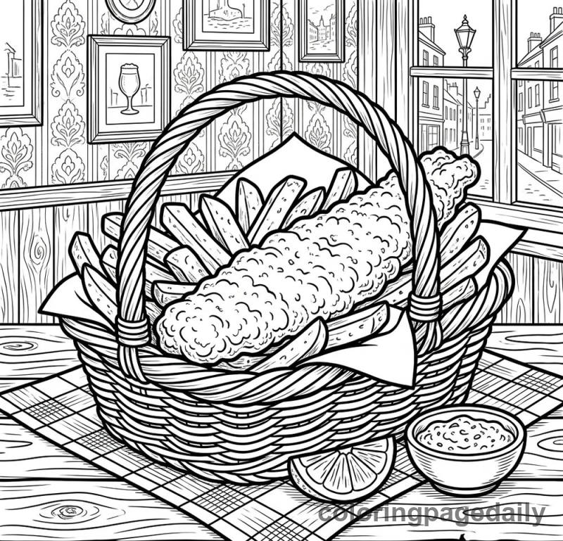 Classic Fish and Chips - Colored reference example