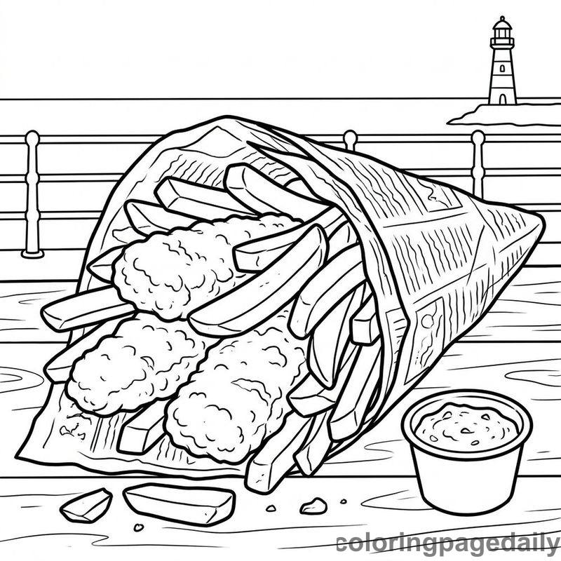 Classic Fish And Chips - Colored reference example