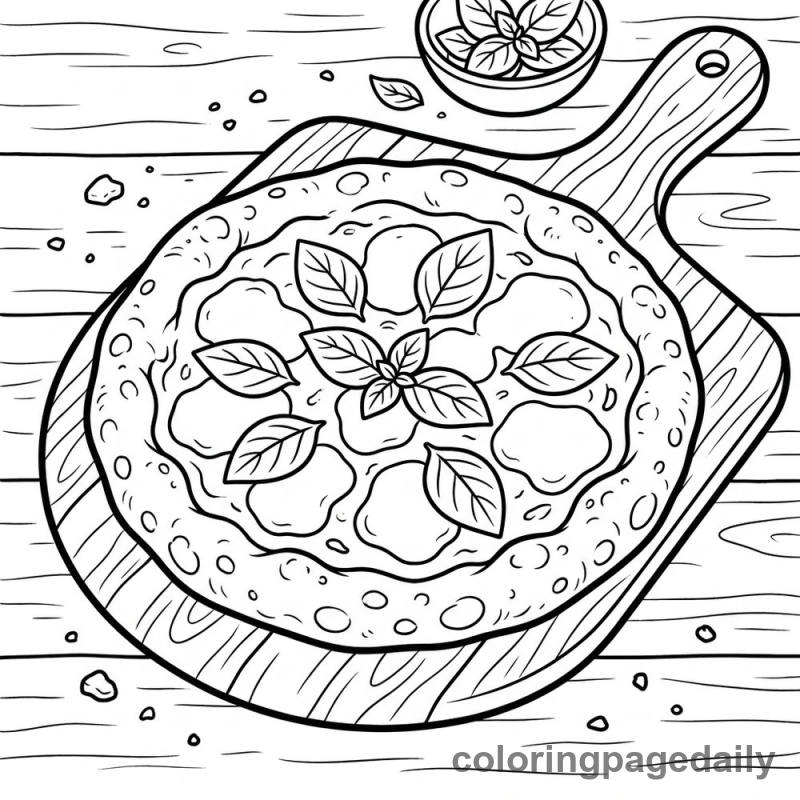 Classic Neapolitan Pizza - Colored reference example