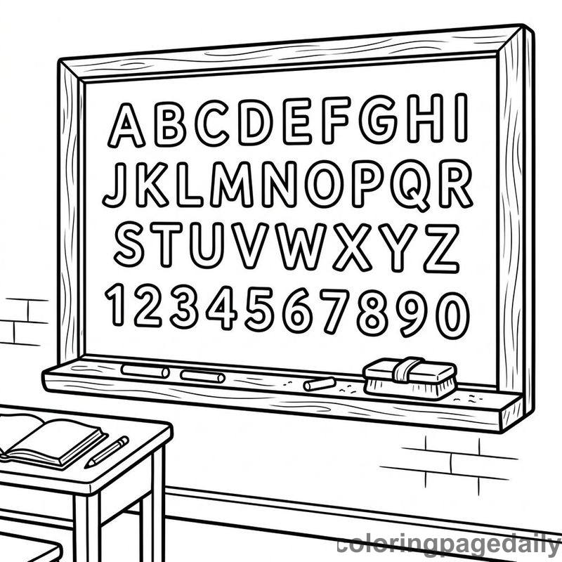 Classroom Blackboard Learning - Colored reference example