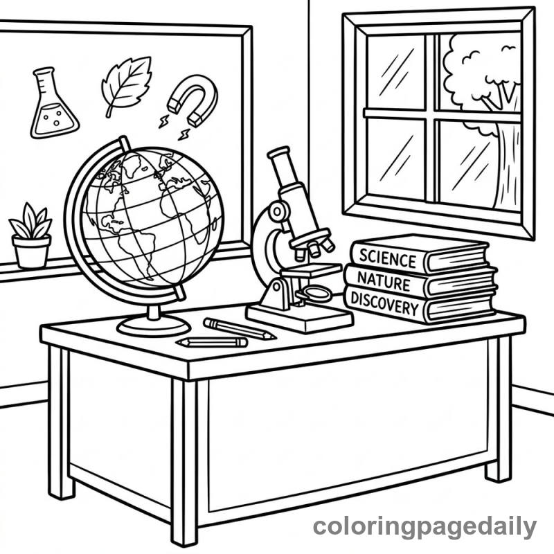 Classroom Science Corner - Colored reference example