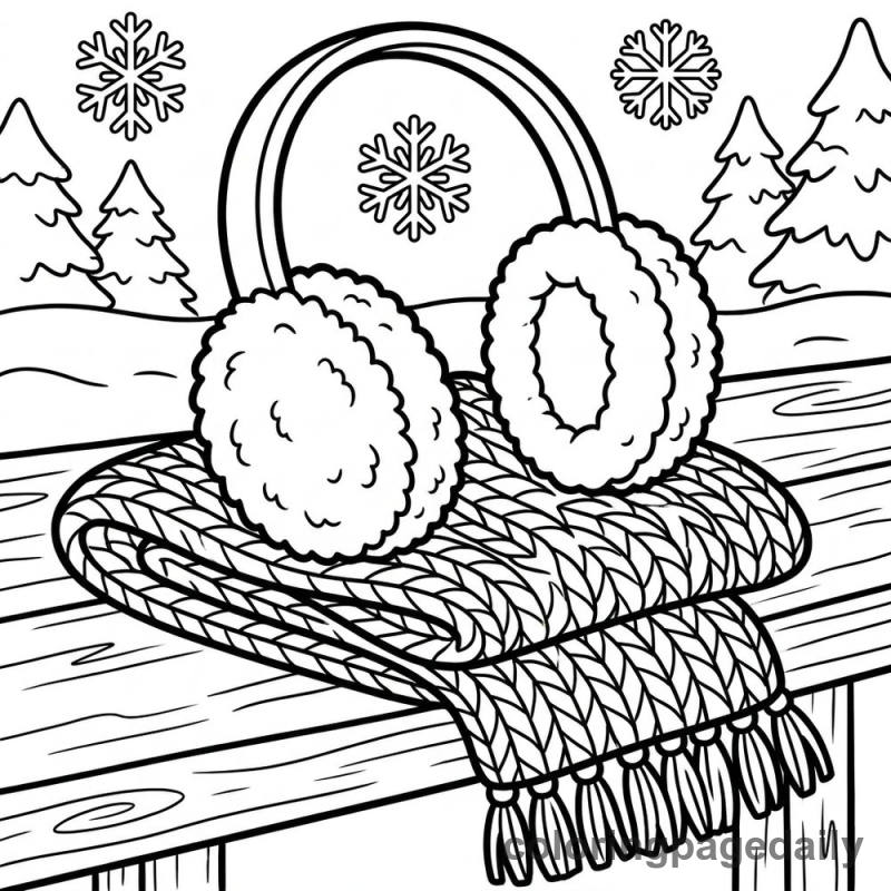 Cozy Earmuffs and Scarf - Colored reference example