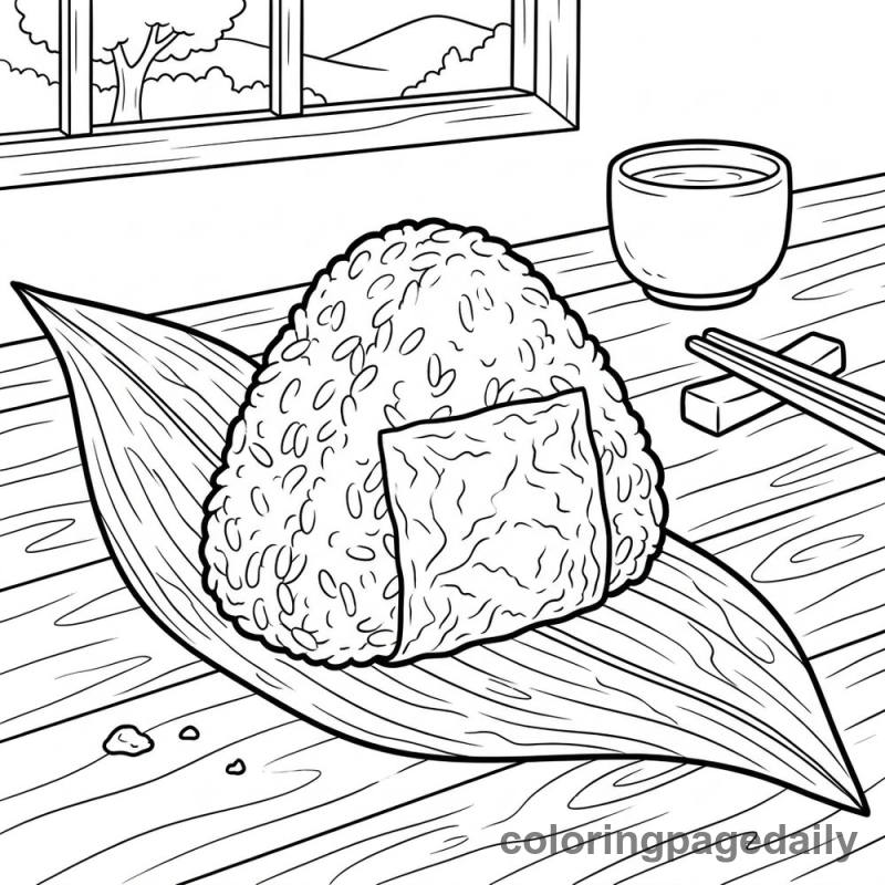 Cozy Onigiri Snack - Colored reference example