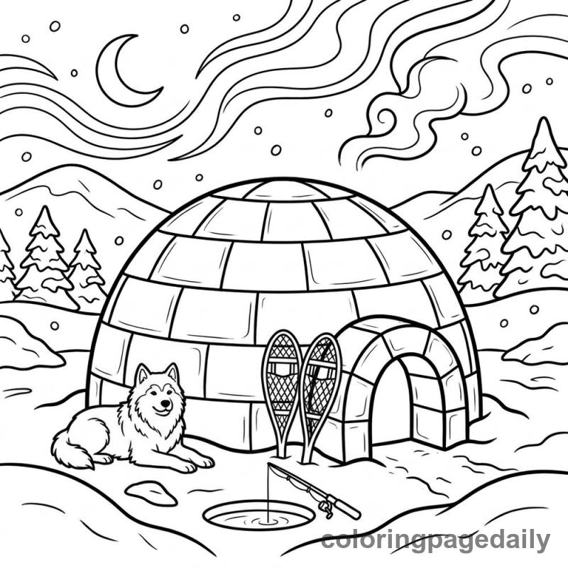 Cozy Winter Igloo - Colored reference example