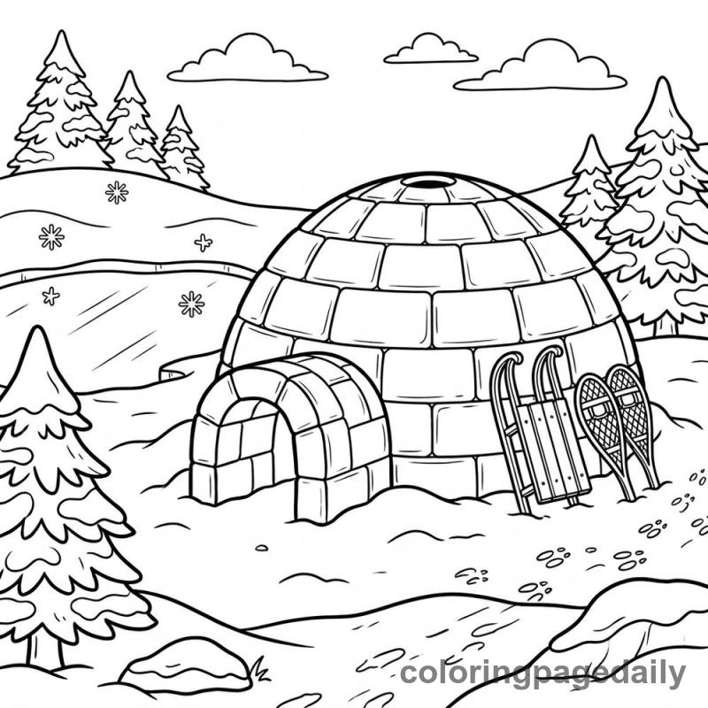 Cozy Winter Igloo - Colored reference example