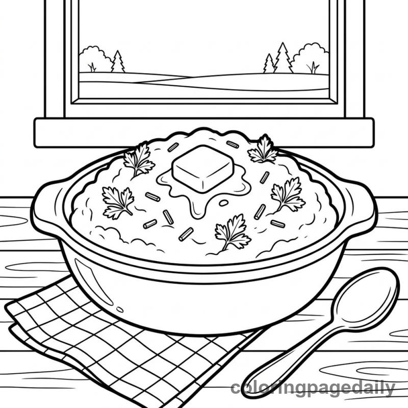 Creamy Mashed Potatoes - Colored reference example